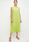 Edit Pleated Tunic Maxi Dress - Green
