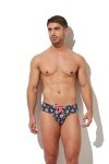 Jockmail Front Push Cup Pads Swim Briefs - Black