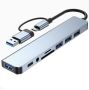 Type-c 8-IN-1 USB Hub Multi-function Card Reader And Laptop Expansion Dock