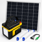 LK095 – Power Pack LIFEPO4 220V Out 100WATT. 2 X USB Lights.cell CHARGE+30 Watt Solar Panel