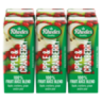 Rhodes Apple & Cranberry 100% Fruit Juice Blend 6 X 200ML