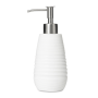 @home Soap Dispenser Ridged Variegated Resin WHITE19CM