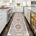 1PC Bohemian Style Runner Rug Exotic Distressed Throw Carpet Washable Yoga Mat For Hotel Villa Bedside Hallway Balcony Entryway