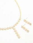 Clover Drop Necklace & Earrings Set