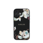 Guess - Grained 16 Black Case Compatible With Iphone Printed Flower Pattern