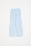 PoP Candy Contrast Waistband Pants-light Blue