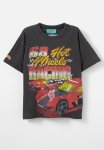 Cotton On Hot Wheels Drop Shoulder Short Sleeve Tee - Black