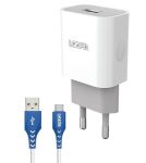 1 Port 2.1A Wall Charger With Type C Cable - White