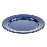 Round Blue Plate With Speckles