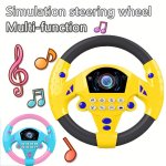 Suction Cup Educational Steering Wheel Toy Simulation Car Driving Game With Car Sound Effects Play House Role Toys Gift Hallowee
