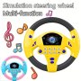 Suction Cup Educational Steering Wheel Toy Simulation Car Driving Game With Car Sound Effects Play House Role Toys Gift Halloween Christmas Gift