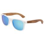 Blue Lens Polarized Walnut Sunglasses S704