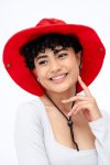 Adrian Summer Sun Beach Hat With Drawstring Red - Boredbox