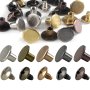 100 Sets Mixed Colors Round Flat Head Chicago Screws For Leather Chicago Rivets Kit Button Studs Leather Rivets Chicago Screw For Leather Crafting Clothing