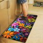 1PC Flower Soft Thickened Laundry Room Carpet Bathroom Carpet Kitchen Floor Mat Living Room Carpet Bedroom Carpet Interior Door Floor Mat Machine Washed Entry