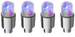 Wheel Tire Valve LED Light - 4 Pack - Multicolour Valve Air Supply Aluminium