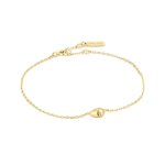 Gold Pebble Sparkle Chain Bracelet