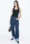 Ribbed Vest Top - Black