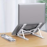 Adjustable Laptop Stand Pvc Portable Folding Cooling Pad Compatible With All Notebooks 10-LEVEL Height Adjustment Ergonomic Desk