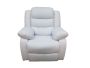 White Leather Single Recliner Couch Chair