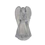 Angel Acrylic LED Colour Changing 6X5.5X11CM With Heart - Clear Wings