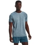 Men's Ua Seamless Stride Short Sleeve - Static Blue Md