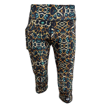 High Waist Funky 3 4 Leggings - Eye Of The Tiger - Ladies XS - 30