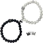 Magnetic Heart-shaped Crown Couple Bracelet