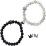 Magnetic Heart-shaped Crown Couple Bracelet