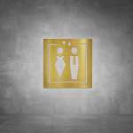 Elevator Sign D04 - Brushed Brass