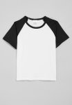 PoP Candy Raglan Tee - Black & White