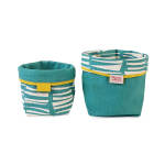 Reversible Soft Bucket - Woodpile - Teal - 17 X 23CM For 15CM Nursery Pot