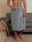 Men's Bath Towel Wearable Wrapable Absorbent Bath Skirt