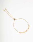 Goldair Gold Plated Cubic Zirconia Oval & Round Toggle Bracelet