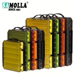 Double Sided Lure Baits Box With Compartments Fishing Accessories Tackle Container Case Adjustable Organizer