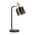 Konan Metal Table Lamp Black White - White