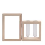 Wooden Picture Frame With Glass Test Tube Vases