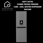 Defy Satin Combi Fridge Freezer C300 - 245L Water Dispenser DAC449