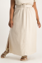 Palesa Linen Midi Skirt - Beige - 2XL