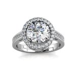 Cel Sta 925 Sterling Silver 1.00CT Moissanite Queen Aniyah Ring
