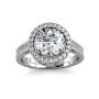 Cel Sta 925 Sterling Silver 1.00CT Moissanite Queen Aniyah Ring