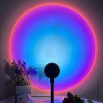1PC USB Sunset Projection Lamp Rainbow Ambient Night Light Sunset Light Decorative Rgb Ambient Light Christmas Decoration