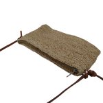 Raffia Clutch Bag With Tan Leather Strap