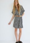 Belted Shirt Dress - Black Multi