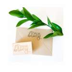 Shiny Wooden Hand Stamp 60X10MM
