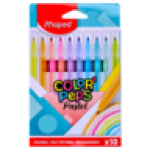 MAPEX Maped Pastel Fibre Pens 10 Pack