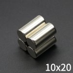 Ultra-powerful Neodymium Magnets - 5PCS Set 10X20MM Round Cylindrical Metal Magnets For Crafting & Home Use