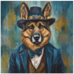 FSC2387 Printed Panel German Shepard