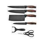6 Piece Knife Set Brown