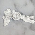 White Resin Rose Corner White